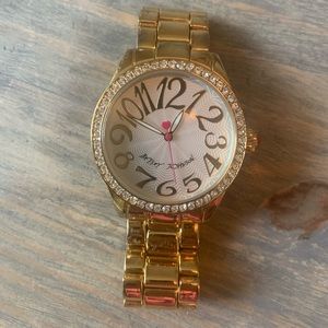 Gold Betsey Johnson Watch